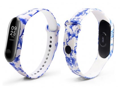 Náhradní náramek Mi Band 3/4 Modré rostlinyNáhradní náramek Mi Band 3/4 Modré rostliny
