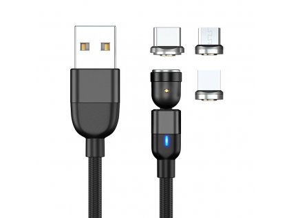 Magnetický nabíjecí kabel 3v1 (USB-C + Lightning + Micro USB)H75187aefd387473bb96ad2fbb44363d9v