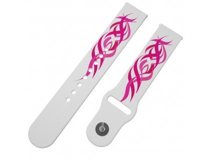 PINK TATTOO řemínek 20 mm0051 M08 WHT A