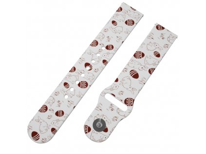 VELIKONOCE 2 řemínek 22 mm0279 K22 WHT A