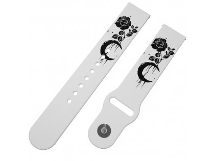 ČERNÁ RŮŽE řemínek 20 mm0003 Z07 WHT A