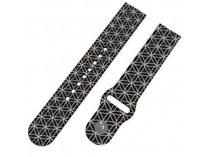 GEOMETRIE ŠEDÁ řemínek 22 mm6131 BLK D 0171 F07 BLK A