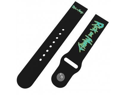 RICK AND MORTY - LOGO 2 řemínek 20 mm0023 J07 BLK A