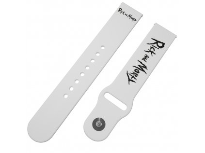RICK AND MORTY - LOGO řemínek 22 mm0335 J08 WHT A