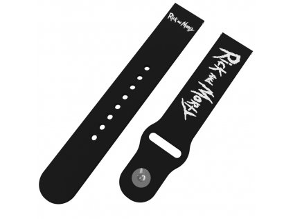 RICK AND MORTY - LOGO řemínek 22 mm0015 J08 BLK A