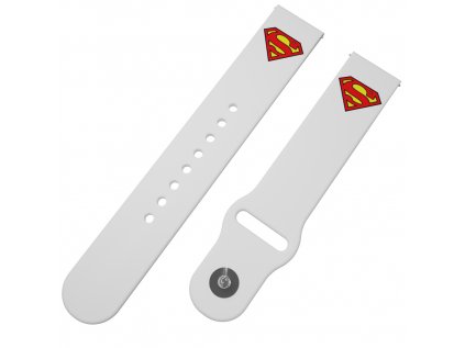 SUPERMAN - LOGO řemínek 20 mm0347 J05 WHT A