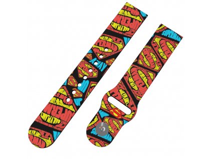 SUPERMAN - NÁPISY řemínek 20 mm0079 G93 BLK A