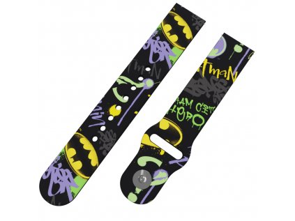 BATMAN - GRAFFITI 2 řemínek 20 mm0143 G38 BLK BATMAN - GRAFFITI 2 řemínek 20 mm