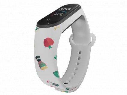 Náhradní náramek Mi band 3/4/5/6 Kwanzaa bílý