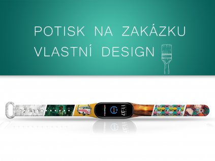 Náhradní náramek Mi band 3/4/5/6/7 POTISK NA ZAKÁZKUna zakázki miband