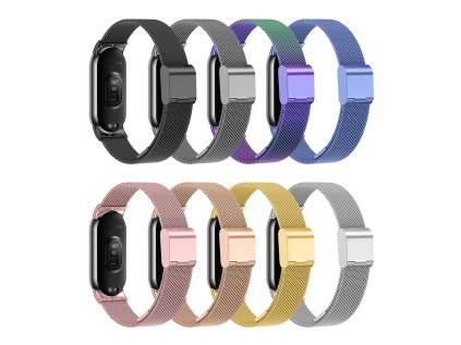 Milánský tah celokovový náhradní náramek Mi band 8DSG8 08 00M Color Chart