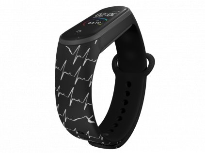 Náhradní náramek Mi band 3/4/5/6 Horalovo srdce černý