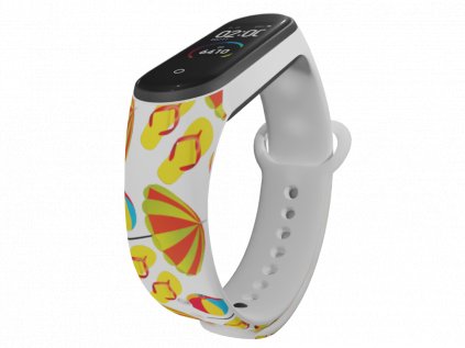 Náhradní náramek Mi band 3/4/5/6 Plážová výbava bílý