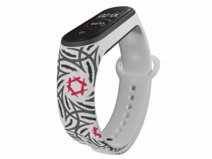 Náhradní náramek Mi band 3/4/5/6 Kružnice bílý