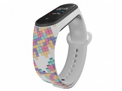 Náhradní náramek Mi band 3/4/5/6 Tetris bílý