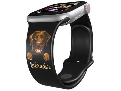 F100 Hnědý labrador AppleWatch strap zavřený BLK