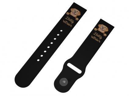 F98 Zlatý retrívr 20 22mm strap řemínky BLK