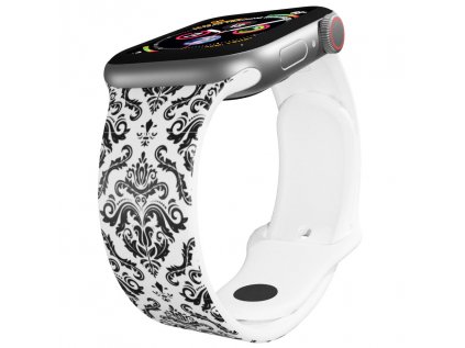 Apple watch řemínek Damask bílý