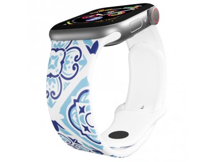 Apple watch řemínek Modrý porcelánApple watch Apple watch řemínek Modrý porcelánModrý porcelán bílý