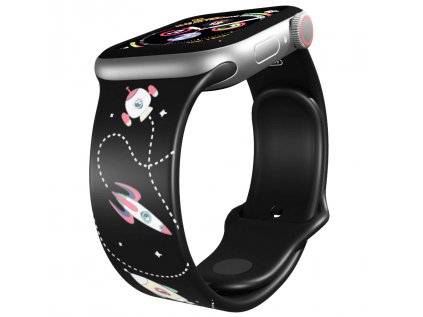 Apple watch řemínek Raketky černý