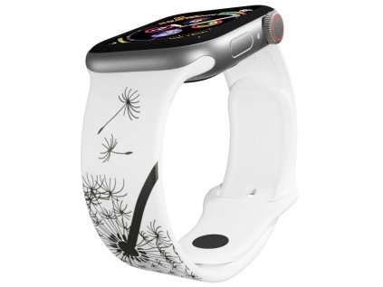 Apple watch řemínek Pampeliška 2 bílý