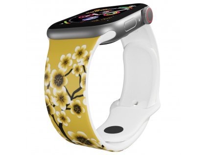 Apple watch řemínek Sakura zlatá bílý