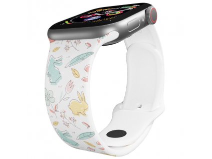 Apple watch řemínek Kreslené velikonoce bílý