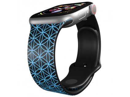 Apple watch řemínek Geometrie modrá černý