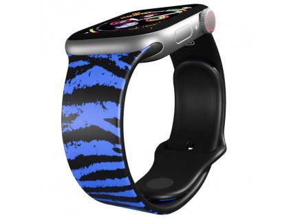 Apple watch řemínek Tygr modrý černý