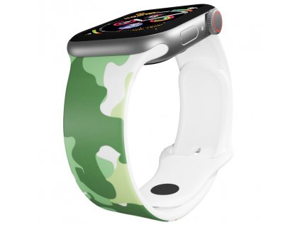 Apple watch Apple watch řemínek Maskáč zelenýMaskáč zelený bílý
