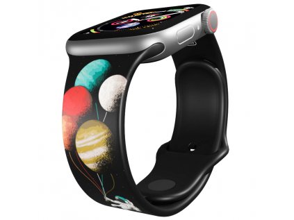 Apple watch řemínek Balónky z planet černý