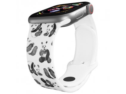 Apple watch řemínek Malované pandy bílý