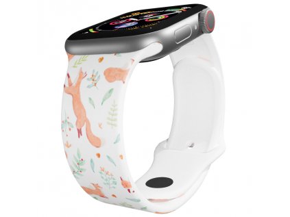 Apple watch řemínek Lištičky bílý