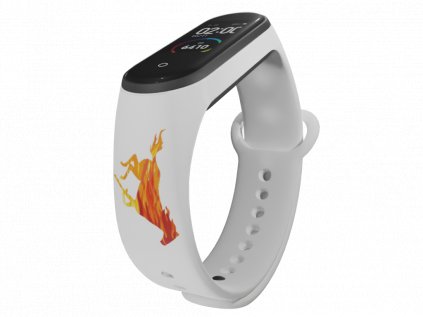 Náhradní náramek Mi band 3/4/5/6 Ohnivý kůň bílý