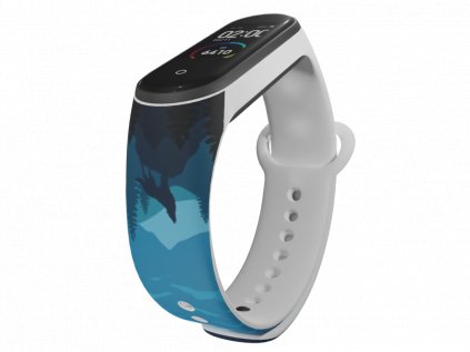 Náhradní náramek Mi band 3/4/5/6 Noc na horách bílý