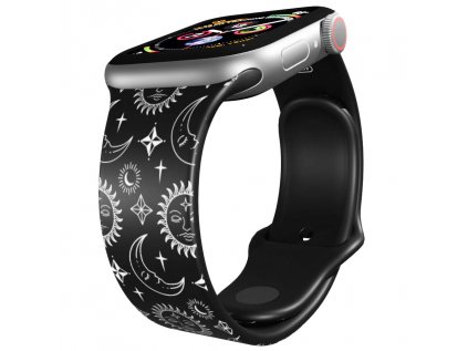 Apple watch řemínek Hvězdárna v bílém černý
