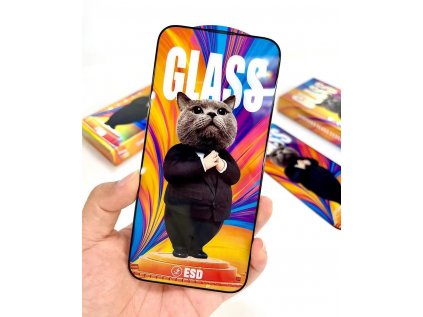3D Ochranné tvrzené sklo na iPhone XR - Mr. Cat ESD