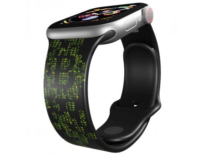 Apple watch řemínek Matrix bitcoin černý