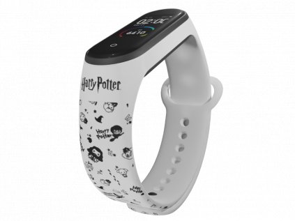 Náhradní náramek Mi band 3/4/5/6 Harry Potter - Kreslené postavičky 2 bílý