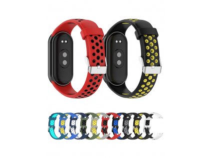 Dvojbarevný silikonový náramek s přezkou Mi band 8/9