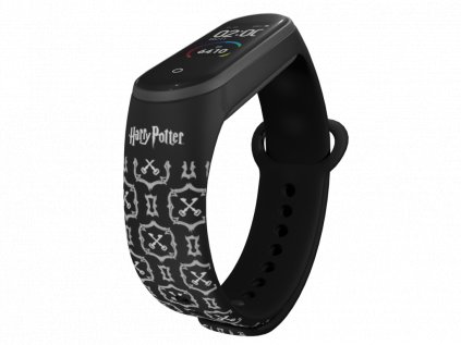 Náhradní náramek Mi band 3/4/5/6 Harry Potter - ALOHOMORA černý