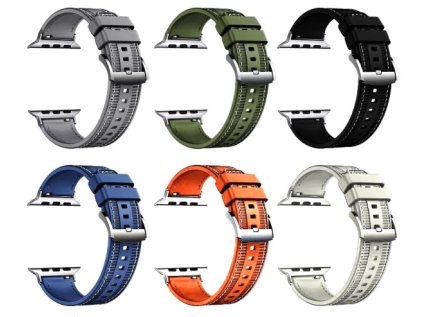 Silikonovo-textilní řemínek pro Apple Watch
