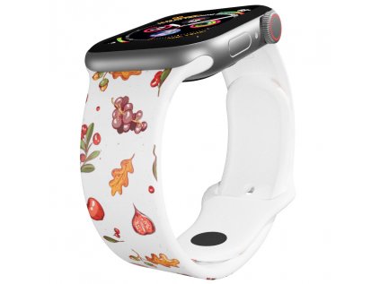 Apple watch řemínek Podzimní nadílka bílý