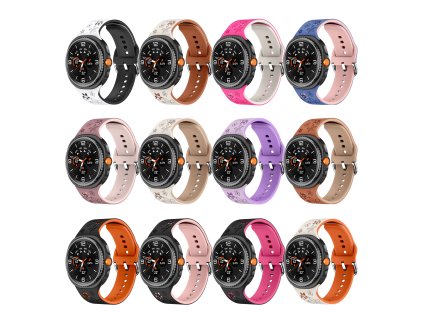 Gravírovaný květinový řemínek pro Samsung Galaxy Watch 8