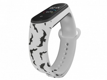 Náhradní náramek Mi band 3/4/5/6 Netopýři bílý