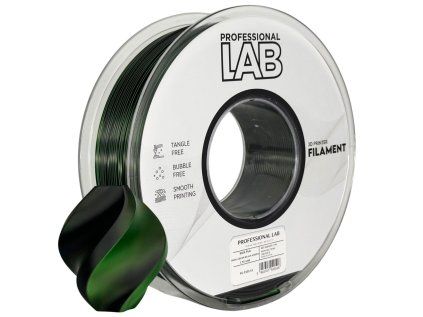 PLA silk dvoubarevny cerno zelena