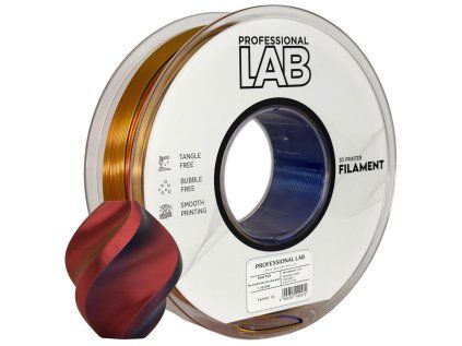 PLA silk vicebarevny cerveno zluto modra