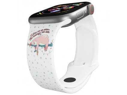 Apple watch řemínek Vzbuďte mě až svátky skončí bílý