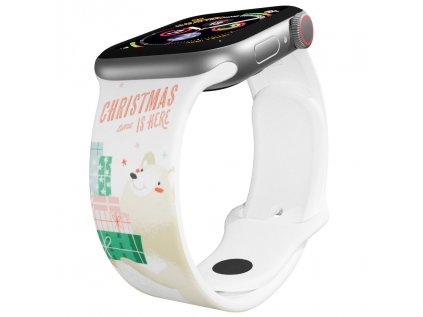 Apple watch řemínek Vánoce jsou tady bílý