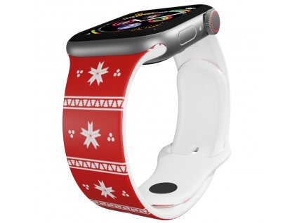 Apple watch řemínek Vánoční motiv bílý